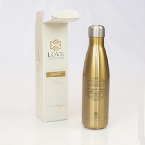 Waterfles Glossy Goud 500ml Live Your Magic Love Generations