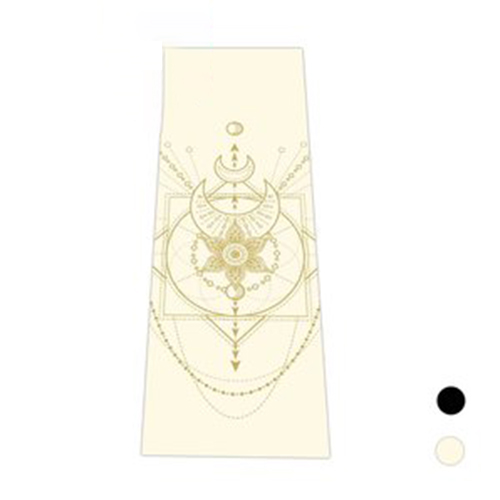 Sacred Yogamat Extra Dik Crème Wit met Gouden Print - 6mm